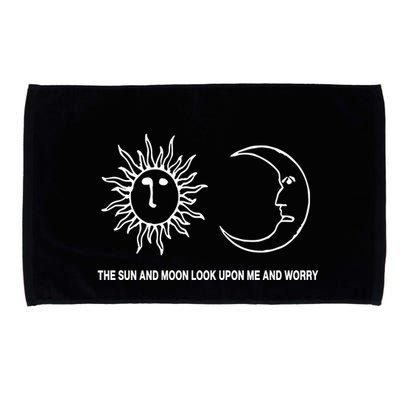 The Sun And Moon Look Upon Me And Worry Microfiber Hand Towel