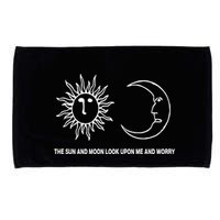 The Sun And Moon Look Upon Me And Worry Microfiber Hand Towel