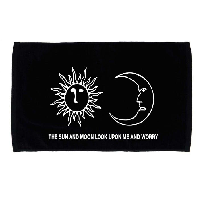 The Sun And Moon Look Upon Me And Worry Microfiber Hand Towel