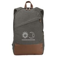 The Sun And Moon Look Upon Me And Worry Cotton Canvas Backpack