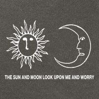 The Sun And Moon Look Upon Me And Worry Cotton Canvas Backpack