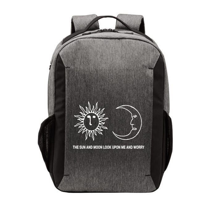 The Sun And Moon Look Upon Me And Worry Vector Backpack