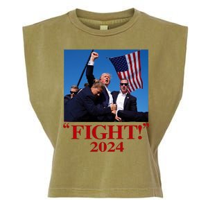 Trump Shot Attempt 2024 Fight Garment-Dyed Women's Muscle Tee