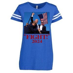 Trump Shot Attempt 2024 Fight Enza Ladies Jersey Football T-Shirt