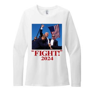 Trump Shot Attempt 2024 Fight Womens CVC Long Sleeve Shirt