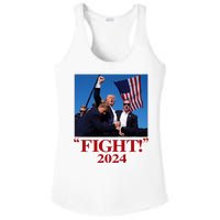 Trump Shot Attempt 2024 Fight Ladies PosiCharge Competitor Racerback Tank