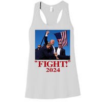 Trump Shot Attempt 2024 Fight Women's Racerback Tank