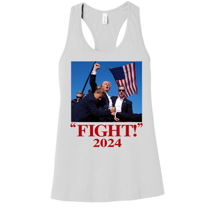 Trump Shot Attempt 2024 Fight Women's Racerback Tank