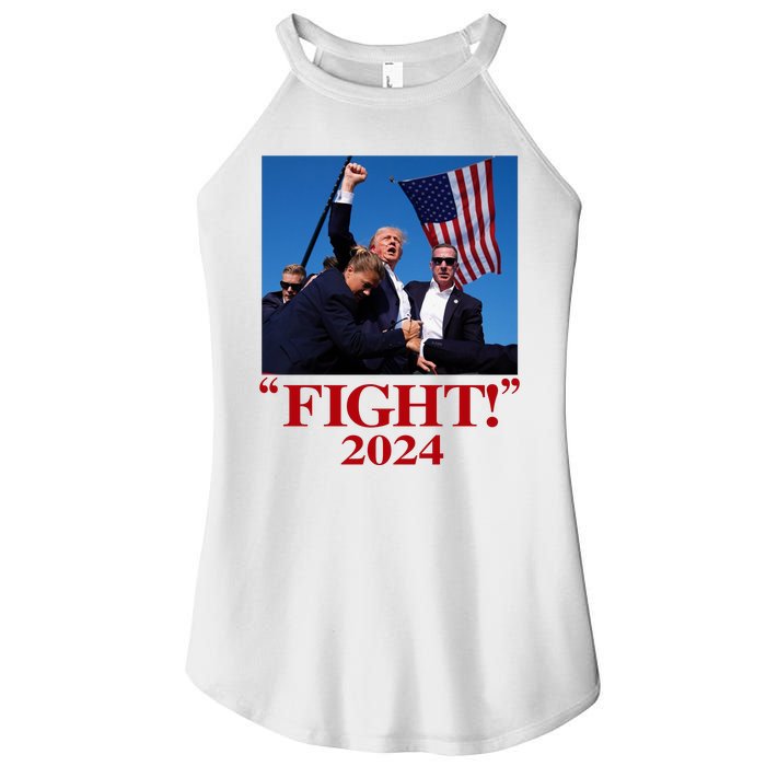 Trump Shot Attempt 2024 Fight Women's Perfect Tri Rocker Tank