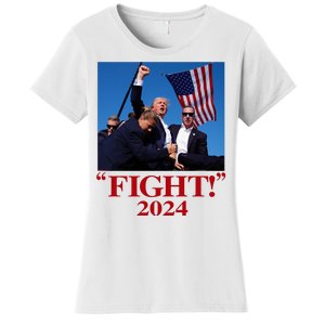 Trump Shot Attempt 2024 Fight Women's T-Shirt