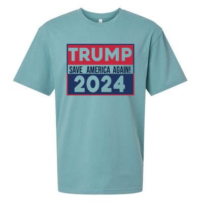 Trump Save America Again 2024 Sueded Cloud Jersey T-Shirt