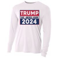 Trump Save America Again 2024 Cooling Performance Long Sleeve Crew