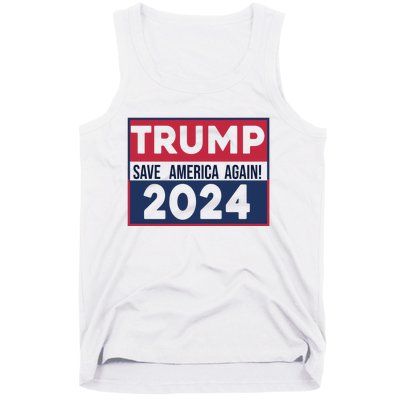 Trump Save America Again 2024 Tank Top