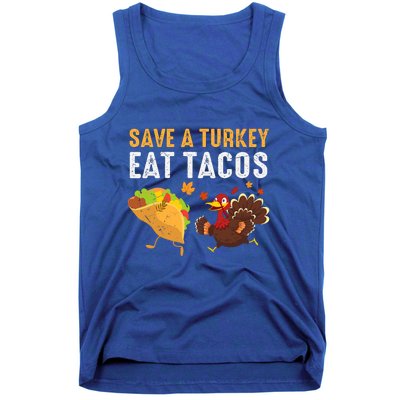 Thanksgiving Save A Turkey Eat Tacos Tank Top