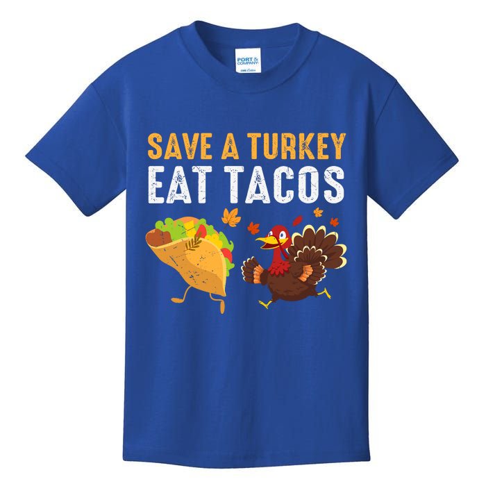 Thanksgiving Save A Turkey Eat Tacos Kids T-Shirt