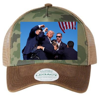 Trump Shot At Rally America Legacy Tie Dye Trucker Hat