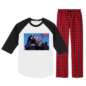 Trump Shot At Rally America Raglan Sleeve Pajama Set