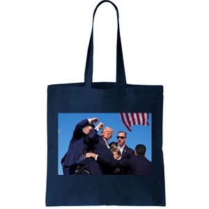 Trump Shot At Rally America Tote Bag