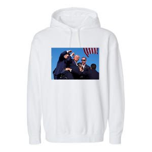 Trump Shot At Rally America Garment-Dyed Fleece Hoodie