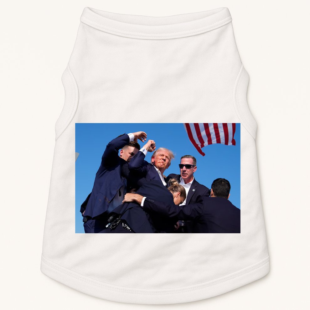 Trump Shot At Rally America Doggie Tank