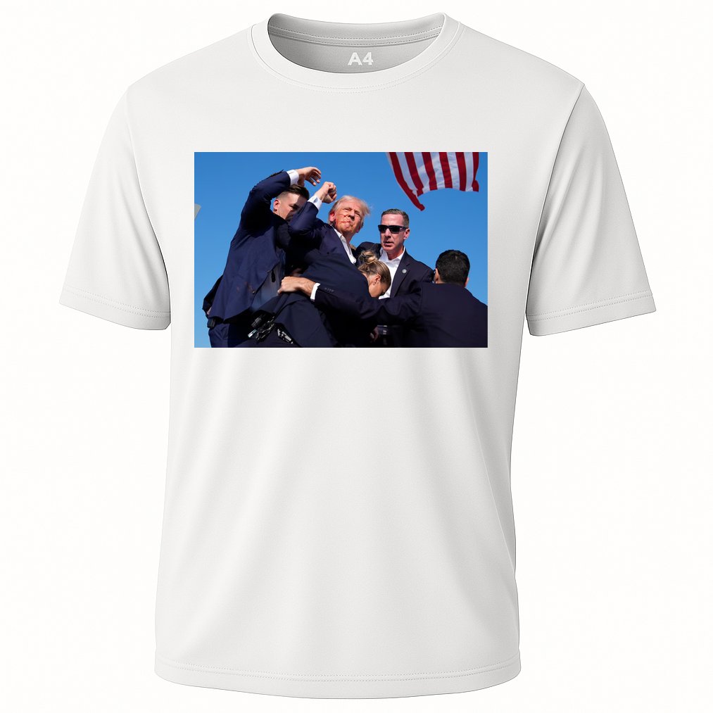 Trump Shot At Rally America Cooling Performance Crew T-Shirt