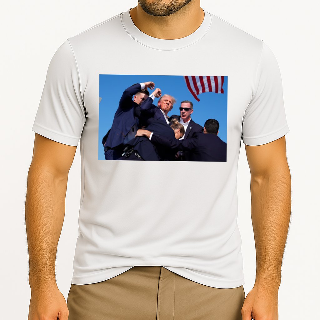 Trump Shot At Rally America Cooling Performance Crew T-Shirt