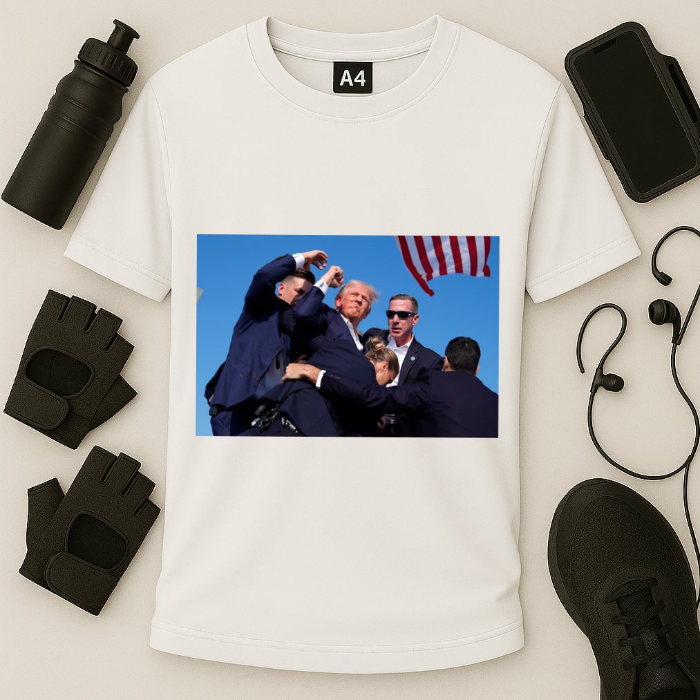 Trump Shot At Rally America Cooling Performance Crew T-Shirt