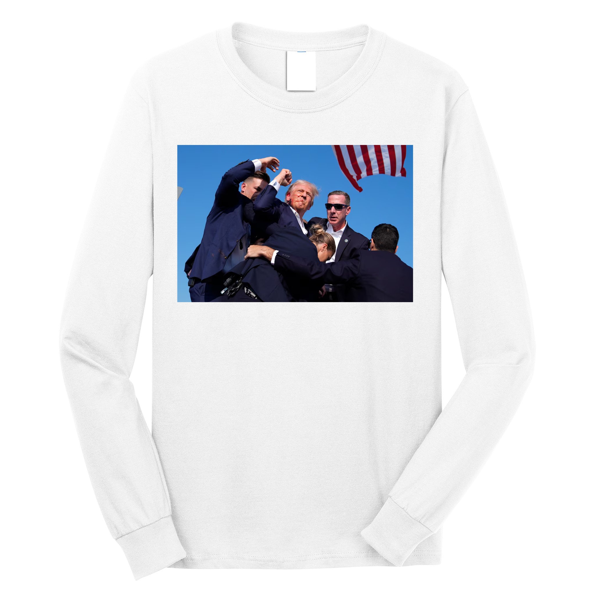 Trump Shot At Rally America Long Sleeve Shirt