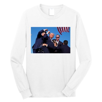 Trump Shot At Rally America Long Sleeve Shirt