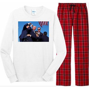 Trump Shot At Rally America Long Sleeve Pajama Set