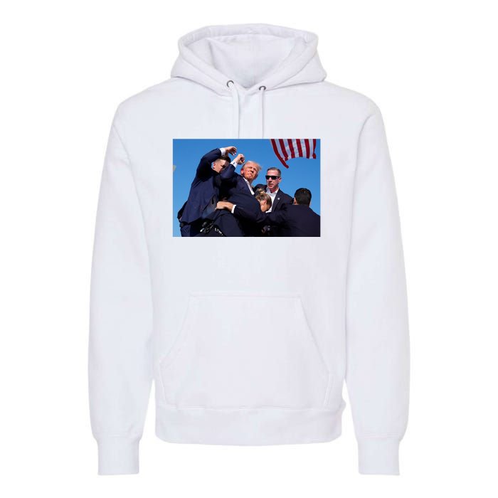 Trump Shot At Rally America Premium Hoodie