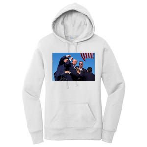 Trump Shot At Rally America Women's Pullover Hoodie