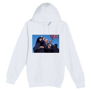 Trump Shot At Rally America Premium Pullover Hoodie