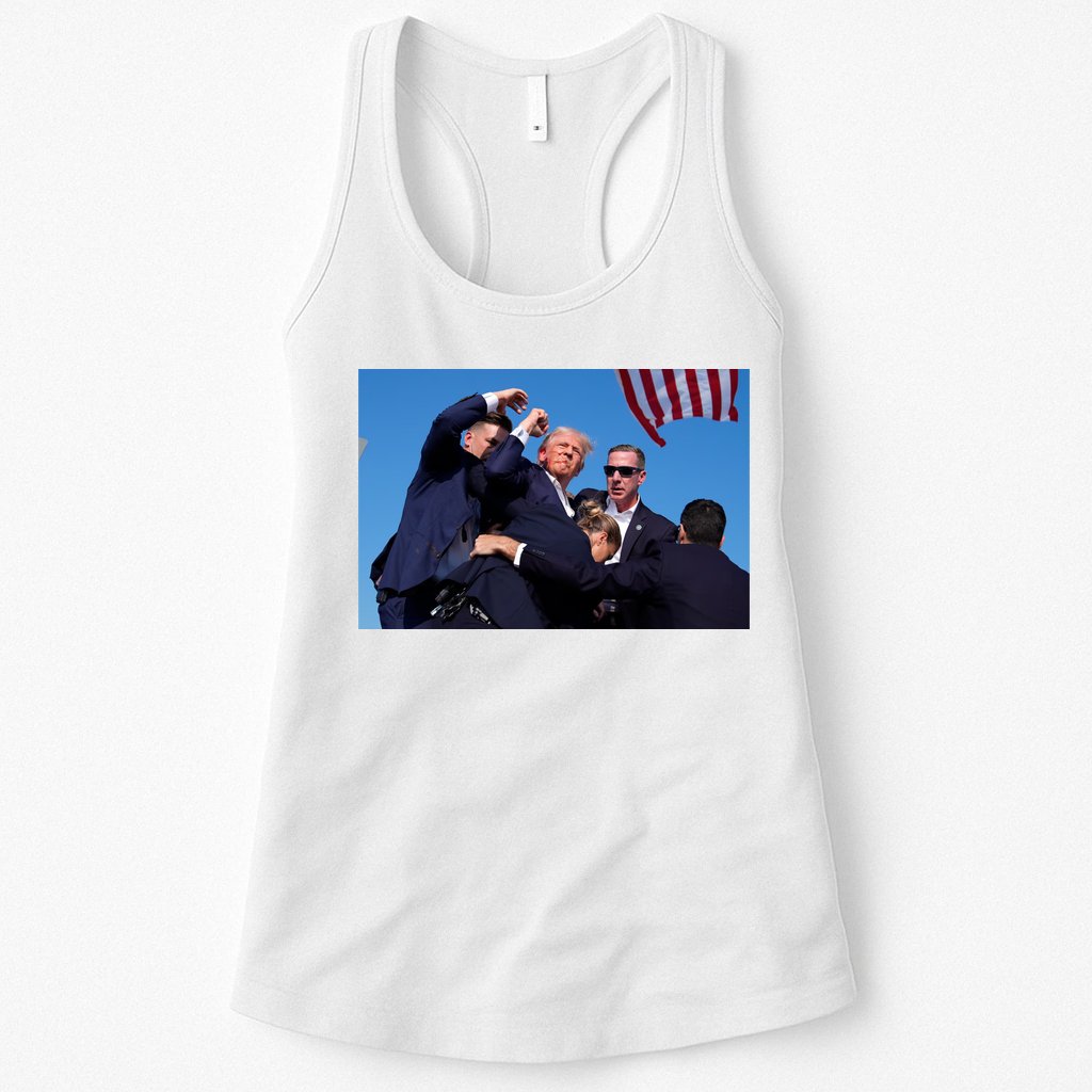 Trump Shot At Rally America Womens Tank Top