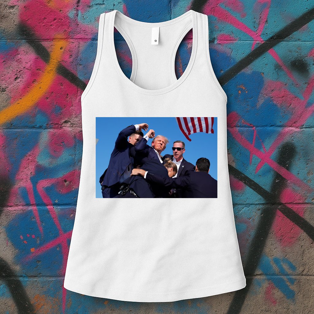 Trump Shot At Rally America Womens Tank Top