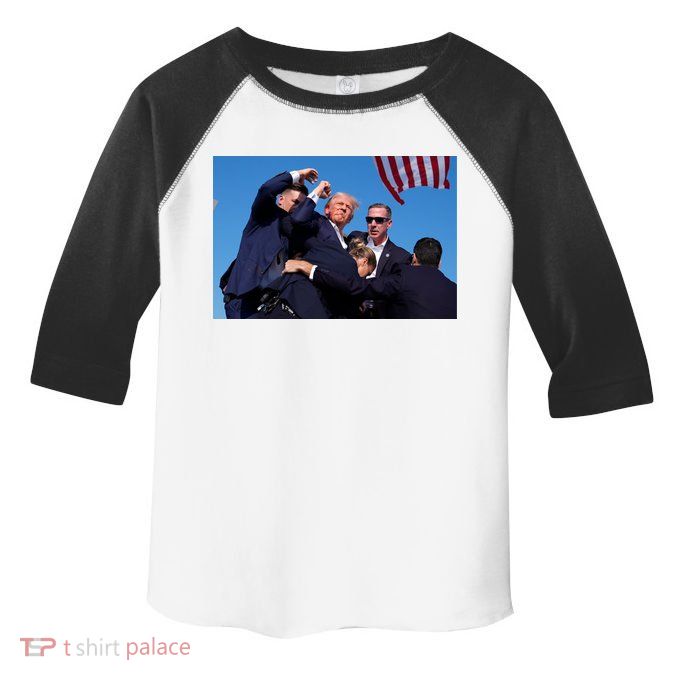 Trump Shot At Rally America Toddler Fine Jersey T-Shirt