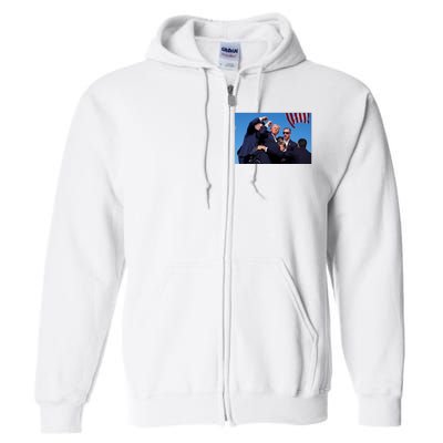 Trump Shot At Rally America Full Zip Hoodie