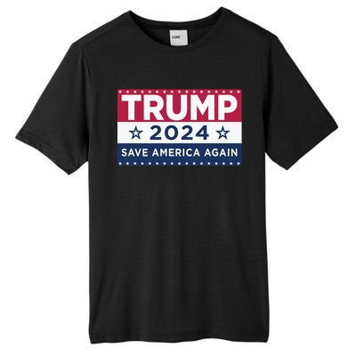 Trump Save America Again 2024 Election Tall Fusion ChromaSoft Performance T-Shirt