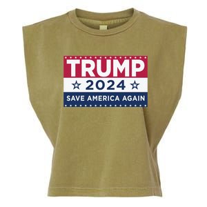 Trump Save America Again 2024 Election Garment-Dyed Women's Muscle Tee