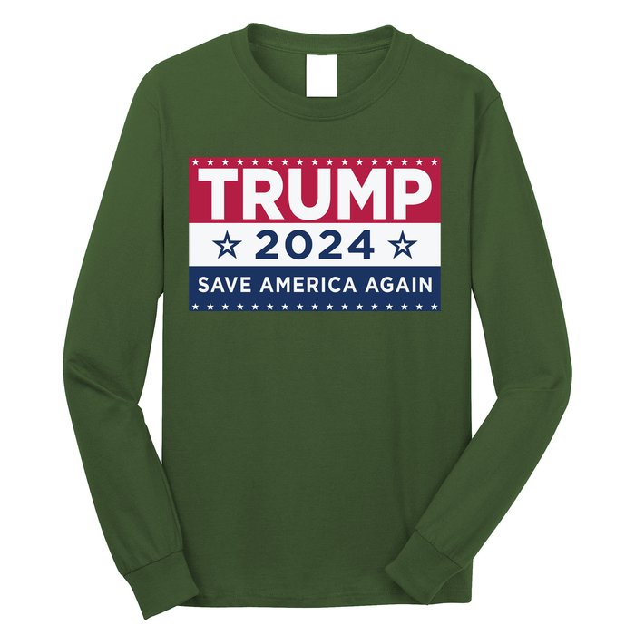 Trump Save America Again 2024 Election Long Sleeve Shirt