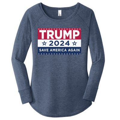 Trump Save America Again 2024 Election Women's Perfect Tri Tunic Long Sleeve Shirt