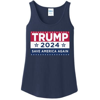 Trump Save America Again 2024 Election Ladies Essential Tank