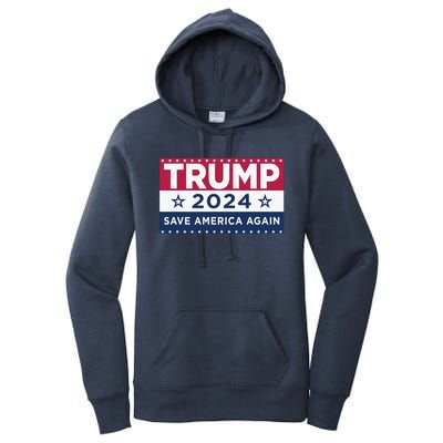 Trump Save America Again 2024 Election Women's Pullover Hoodie