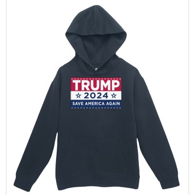 Trump Save America Again 2024 Election Urban Pullover Hoodie