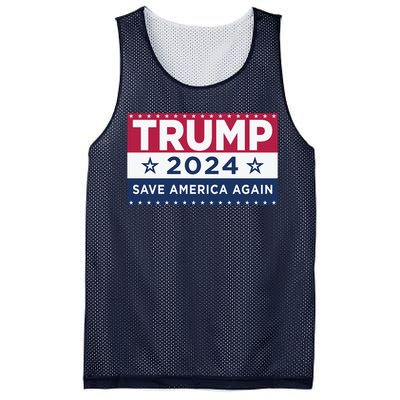 Trump Save America Again 2024 Election Mesh Reversible Basketball Jersey Tank