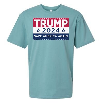 Trump Save America Again 2024 Election Sueded Cloud Jersey T-Shirt