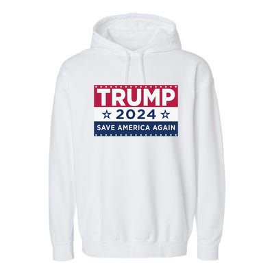 Trump Save America Again 2024 Election Garment-Dyed Fleece Hoodie