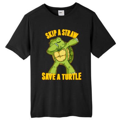 Turtle Skip A Straw Save A Turtle Reptiles Saying Gift Great Gift Tall Fusion ChromaSoft Performance T-Shirt