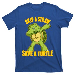 Turtle Skip A Straw Save A Turtle Reptiles Saying Gift Great Gift T-Shirt