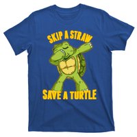 Turtle Skip A Straw Save A Turtle Reptiles Saying Gift Great Gift T-Shirt